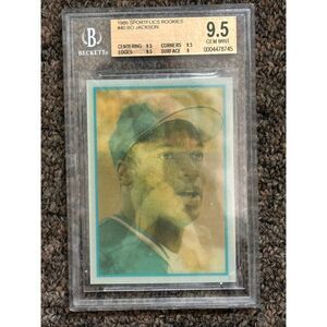 1986 Sportflics Bo Jackson Rookie #40. BGS 9.5 Gem Mint. Royal RC. Rare Halo Gra